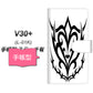 docomo V30+ L-01K 高画質仕上げ プリント手帳型ケース(通常型)【YE907 ハート】