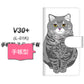 docomo V30+ L-01K 高画質仕上げ プリント手帳型ケース(通常型)【YE969 ブリティシュショートヘア02】