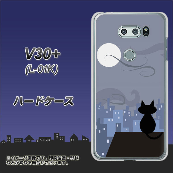 docomo V30+ L-01K 高画質仕上げ 背面印刷 ハードケース【012 屋根の上のねこ】