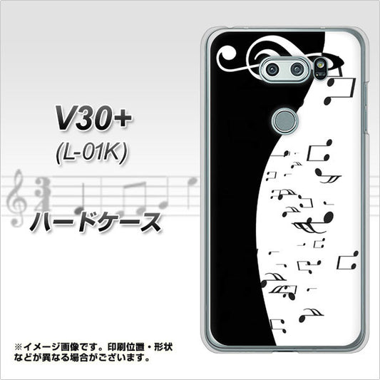 docomo V30+ L-01K 高画質仕上げ 背面印刷 ハードケース【114 モノトーンのリズム】