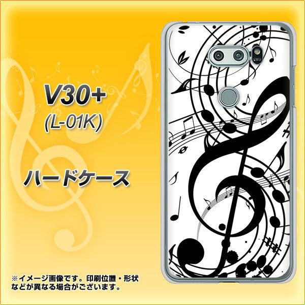 docomo V30+ L-01K 高画質仕上げ 背面印刷 ハードケース【260 あふれる音符】