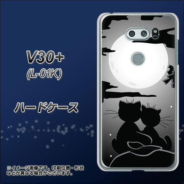 docomo V30+ L-01K 高画質仕上げ 背面印刷 ハードケース【342 月夜の二人】