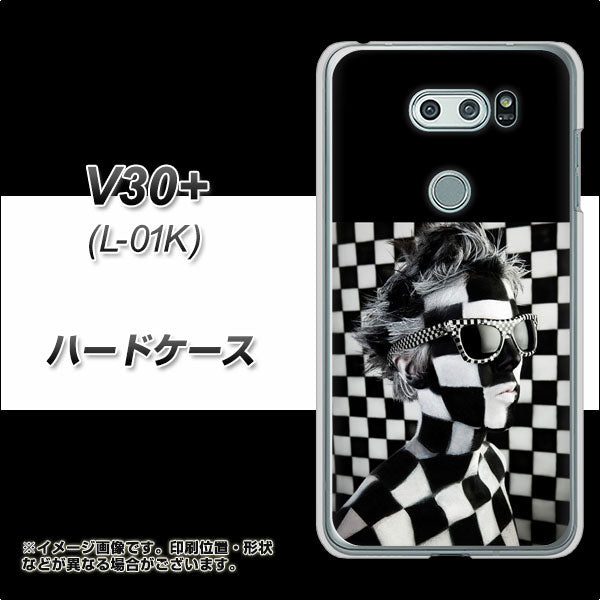 docomo V30+ L-01K 高画質仕上げ 背面印刷 ハードケース【357 bk&wh】