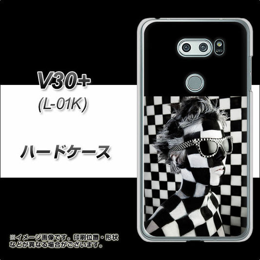 docomo V30+ L-01K 高画質仕上げ 背面印刷 ハードケース【357 bk&wh】