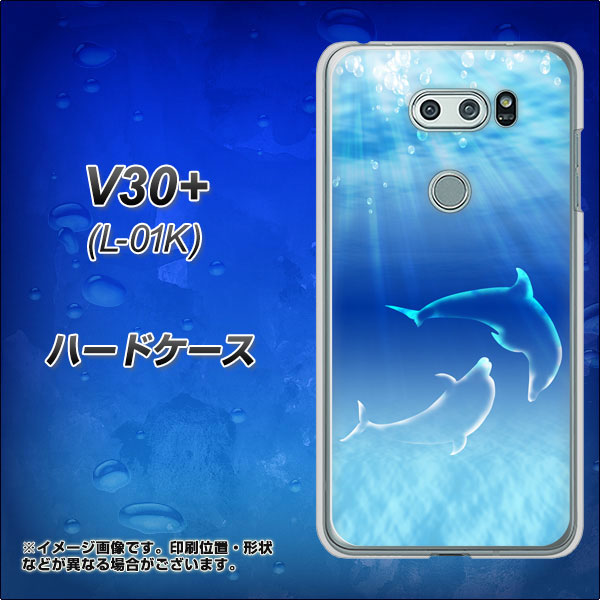 docomo V30+ L-01K 高画質仕上げ 背面印刷 ハードケース【1048 海の守り神イルカ】