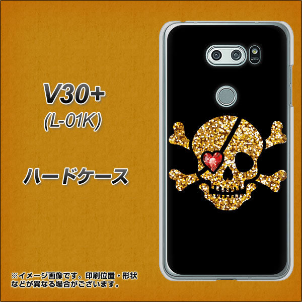 docomo V30+ L-01K 高画質仕上げ 背面印刷 ハードケース【1082 海賊ドクロ】