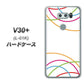 docomo V30+ L-01K 高画質仕上げ 背面印刷 ハードケース【IB912  重なり合う曲線】
