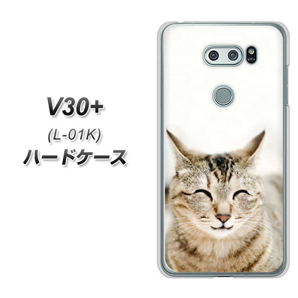 docomo V30+ L-01K 高画質仕上げ 背面印刷 ハードケース【VA801 笑福ねこ】