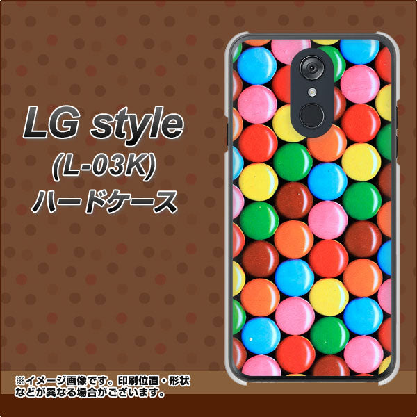 docomo LG style L-03K 高画質仕上げ 背面印刷 ハードケース【448 マーブルチョコ】