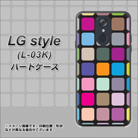 docomo LG style L-03K 高画質仕上げ 背面印刷 ハードケース【509 カラースクエア】