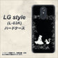 docomo LG style L-03K 高画質仕上げ 背面印刷 ハードケース【1097 お姫様とネコ（モノトーン）】