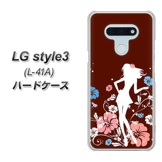 docomo LG style3 L-41A 高画質仕上げ 背面印刷 ハードケース【110 ハイビスカスと少女】