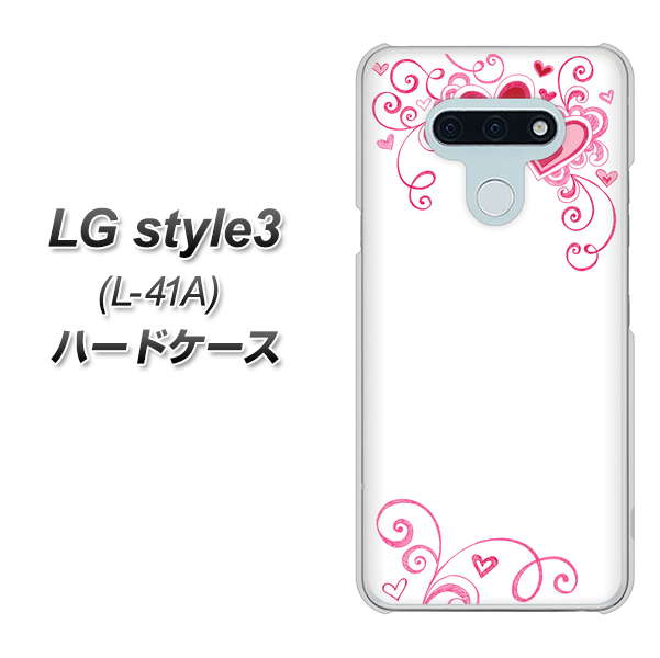 docomo LG style3 L-41A 高画質仕上げ 背面印刷 ハードケース【365 ハートフレーム】