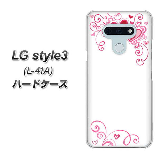 docomo LG style3 L-41A 高画質仕上げ 背面印刷 ハードケース【365 ハートフレーム】