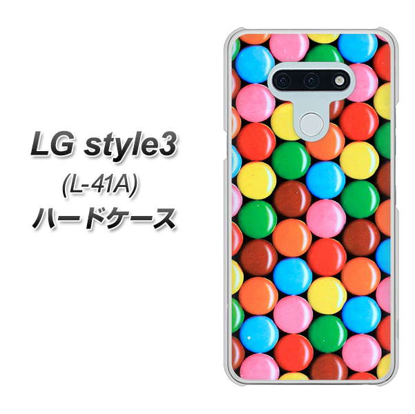 docomo LG style3 L-41A 高画質仕上げ 背面印刷 ハードケース【448 マーブルチョコ】