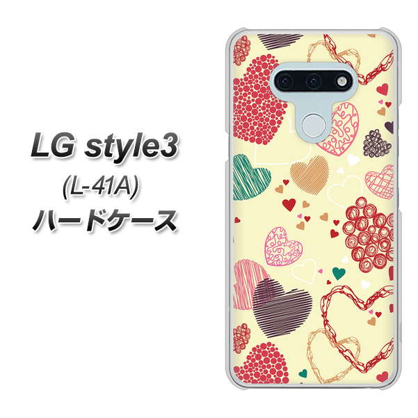 docomo LG style3 L-41A 高画質仕上げ 背面印刷 ハードケース【480 素朴なハート】