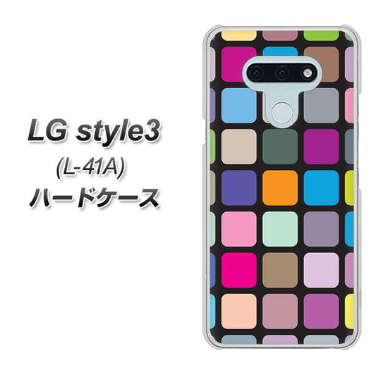 docomo LG style3 L-41A 高画質仕上げ 背面印刷 ハードケース【509 カラースクエア】