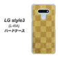 docomo LG style3 L-41A 高画質仕上げ 背面印刷 ハードケース【619 市松模様－金（骨董風に傷んだイメージ）】