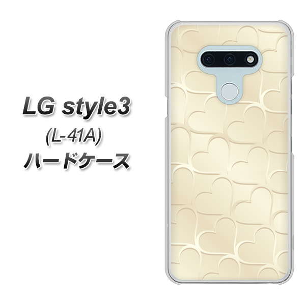 docomo LG style3 L-41A 高画質仕上げ 背面印刷 ハードケース【630 かくれハート】