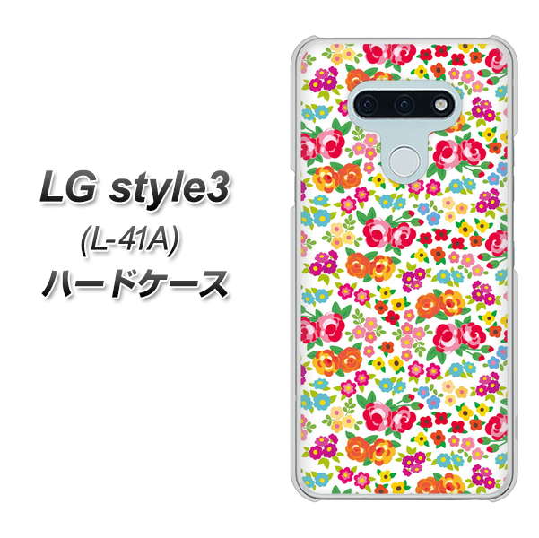 docomo LG style3 L-41A 高画質仕上げ 背面印刷 ハードケース【777 マイクロリバティプリントWH】