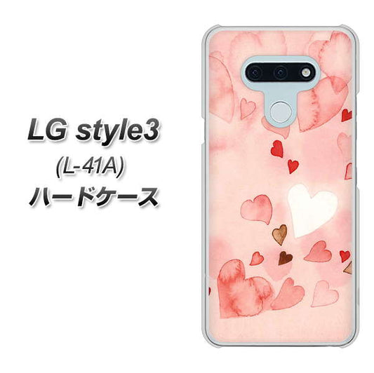 docomo LG style3 L-41A 高画質仕上げ 背面印刷 ハードケース【1125 ハートの和紙】
