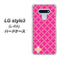 docomo LG style3 L-41A 高画質仕上げ 背面印刷 ハードケース【IB901  クロスドット_ピンク】