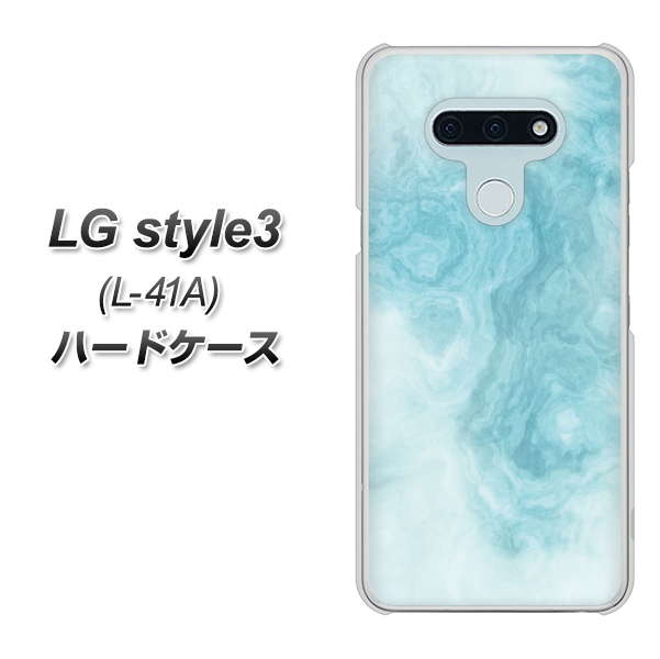 docomo LG style3 L-41A 高画質仕上げ 背面印刷 ハードケース【KM868 大理石BL】