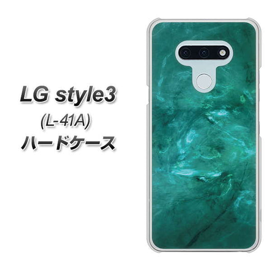 docomo LG style3 L-41A 高画質仕上げ 背面印刷 ハードケース【KM869 大理石GR】