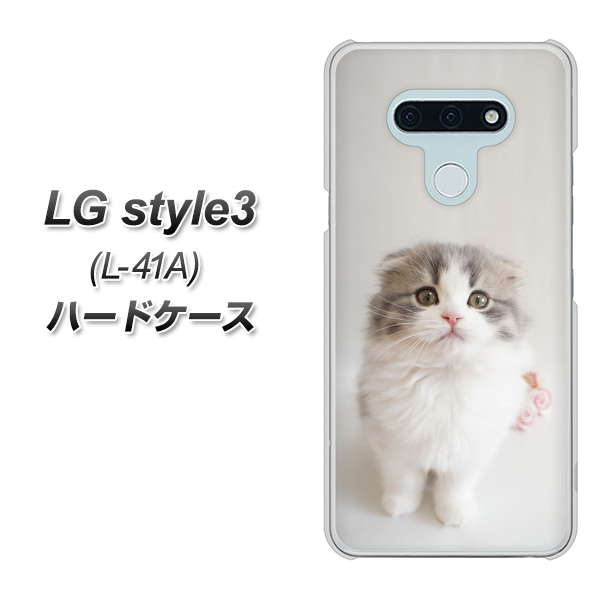 docomo LG style3 L-41A 高画質仕上げ 背面印刷 ハードケース【VA803 まっていますネコ】