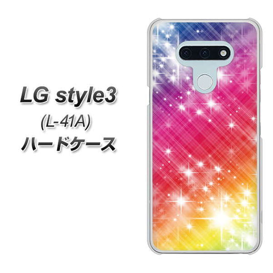 docomo LG style3 L-41A 高画質仕上げ 背面印刷 ハードケース【VA872 レインボーフレーム】