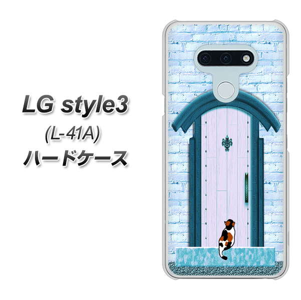 docomo LG style3 L-41A 高画質仕上げ 背面印刷 ハードケース【YA953 石ドア03 素材クリア】