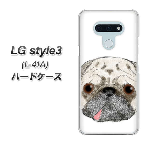 docomo LG style3 L-41A 高画質仕上げ 背面印刷 ハードケース【YD855 パグ01】
