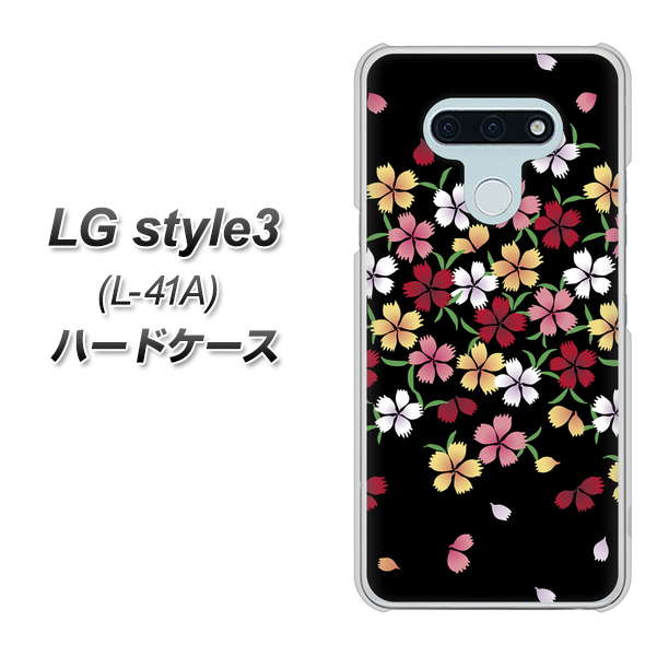 docomo LG style3 L-41A 高画質仕上げ 背面印刷 ハードケース【YJ323 和柄 なでしこ】