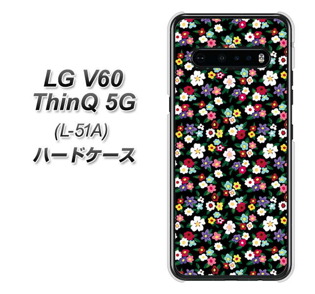 docomo LG V60 ThinQ 5G L-51A 高画質仕上げ 背面印刷 ハードケース【778 マイクロリバティプリントBK】