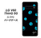 docomo LG V60 ThinQ 5G L-51A 高画質仕上げ 背面印刷 ハードケース【OE838 手描きシンプル ブラック×ブルー】