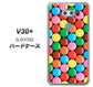 au イサイ V30+ LGV35 高画質仕上げ 背面印刷 ハードケース【448 マーブルチョコ】