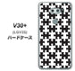 au イサイ V30+ LGV35 高画質仕上げ 背面印刷 ハードケース【IB903  ジグソーパズル_モノトーン】