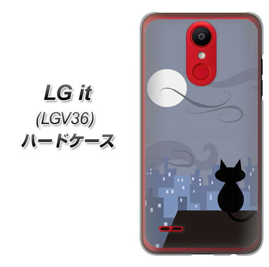 au エルジー イット LGV36 高画質仕上げ 背面印刷 ハードケース【012 屋根の上のねこ】