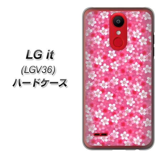 au エルジー イット LGV36 高画質仕上げ 背面印刷 ハードケース【065 さくら】