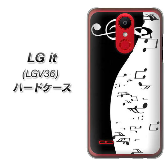 au エルジー イット LGV36 高画質仕上げ 背面印刷 ハードケース【114 モノトーンのリズム】