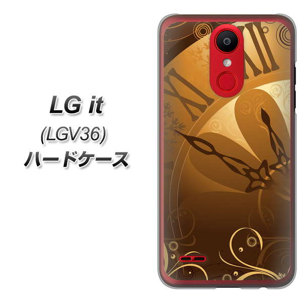 au エルジー イット LGV36 高画質仕上げ 背面印刷 ハードケース【185 時を刻む針】