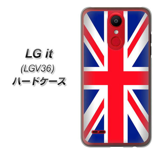 au エルジー イット LGV36 高画質仕上げ 背面印刷 ハードケース【200 イギリス (ユニオン・ジャック）】