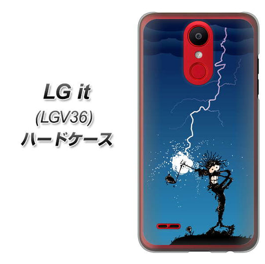 au エルジー イット LGV36 高画質仕上げ 背面印刷 ハードケース【417 ゴルファーの苦難】