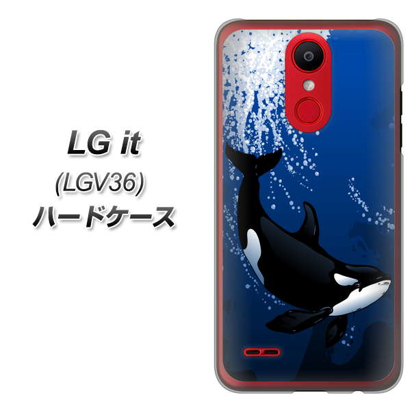 au エルジー イット LGV36 高画質仕上げ 背面印刷 ハードケース【423 シャチ】