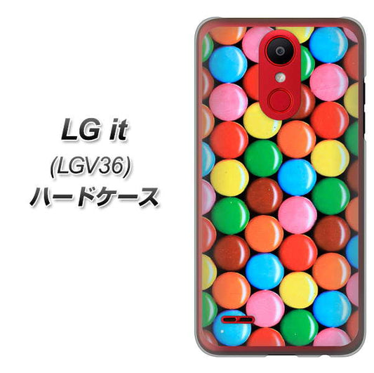 au エルジー イット LGV36 高画質仕上げ 背面印刷 ハードケース【448 マーブルチョコ】