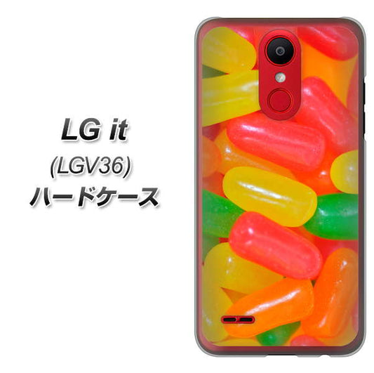 au エルジー イット LGV36 高画質仕上げ 背面印刷 ハードケース【449 ジェリービーンズ】