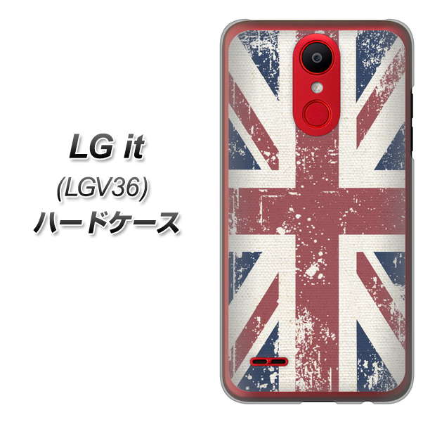 au エルジー イット LGV36 高画質仕上げ 背面印刷 ハードケース【506 ユニオンジャック ビンテージ】