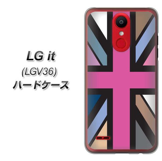 au エルジー イット LGV36 高画質仕上げ 背面印刷 ハードケース【507 ユニオンジャック デスカラー】