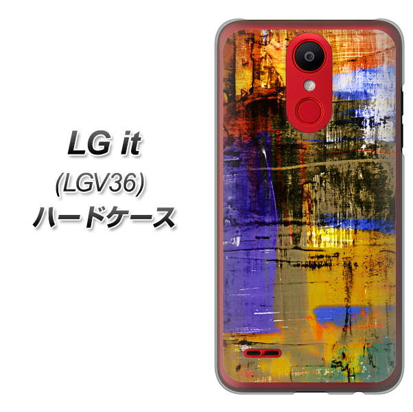 au エルジー イット LGV36 高画質仕上げ 背面印刷 ハードケース【609 クラッシュアートBL】