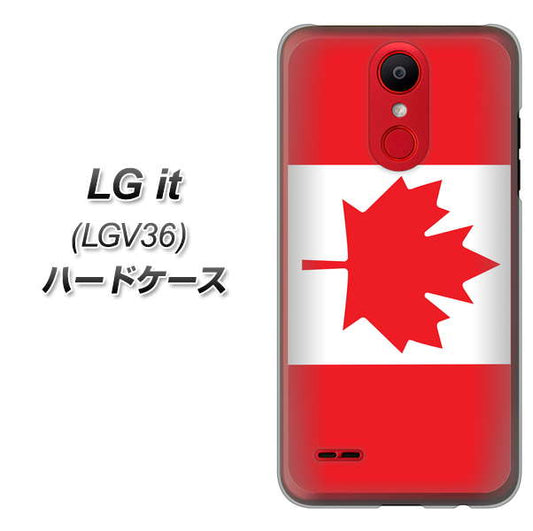 au エルジー イット LGV36 高画質仕上げ 背面印刷 ハードケース【669 カナダ】
